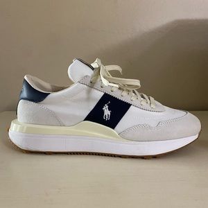 BRAND NEW Polo Ralph Lauren Train 89 Sneakers size 9.5 - white hunter navy